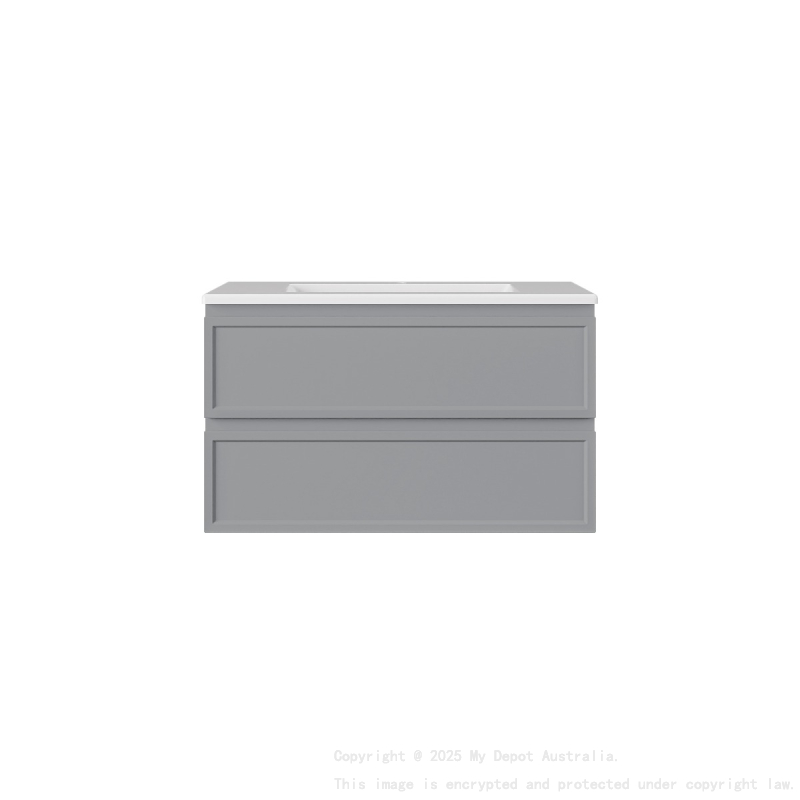 890*455*500mm Matte Grey New Hamilton Federation Slim Wall Hung Cabinet