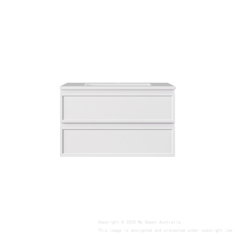890*455*500mm Matte White New Hamilton Federation Slim Wall Hung Cabinet