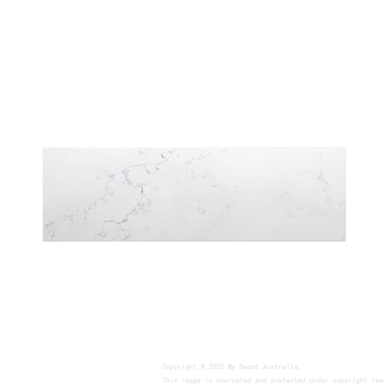 1500mm Quartz Stone Top Gloss White Marble Look Silica-Free Caesarstone Benchtop