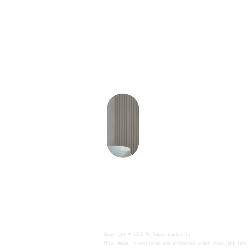 450x900mm Oval Matte White Mirror Cabinet MDF 1/DR Shaving Cabinet
