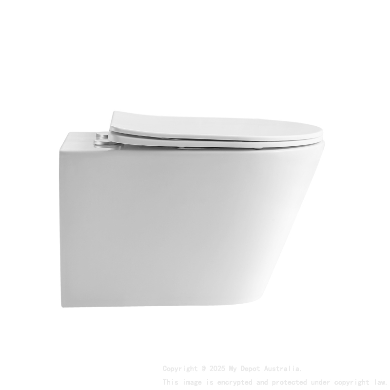 520*360*350mm Matte White Agena Tonardo Rimless Flush Wall Hung Pan