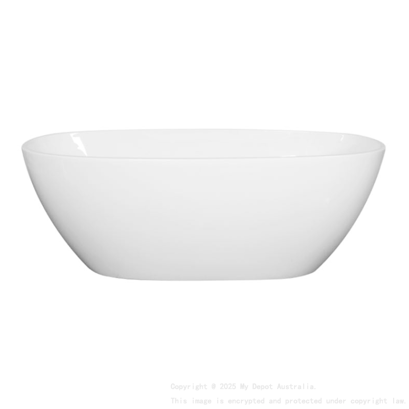 1700MM Free Standing Bathtub Bowl Shape Gloss White Acrylic