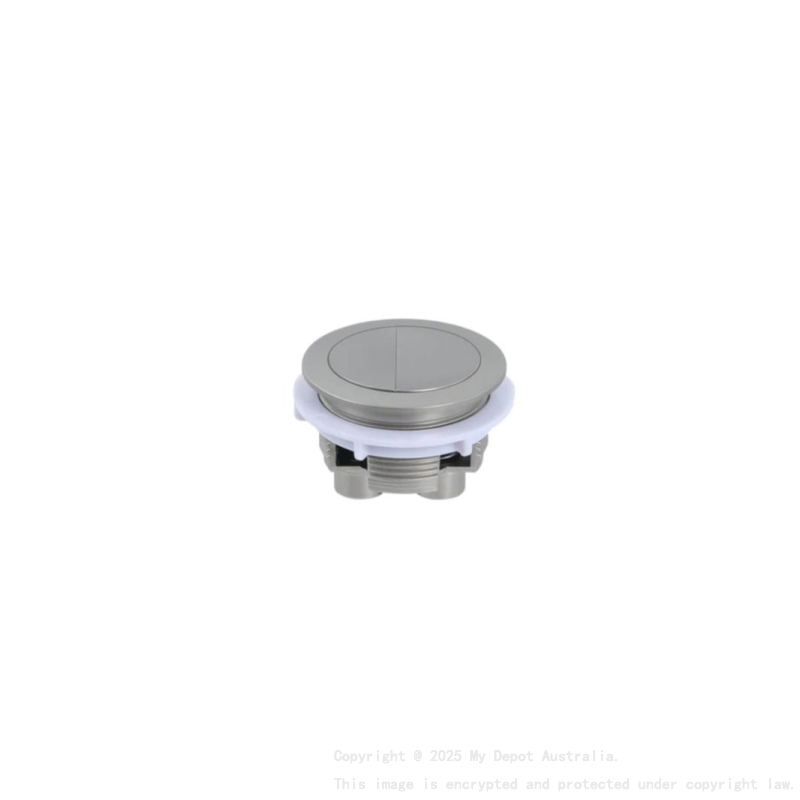 BTW Cistern Brushed Nickel Round Button