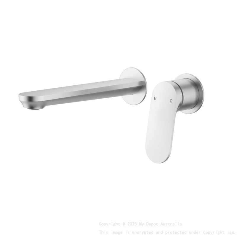 Sulu II Wall Basin Mixer Trim Kits With Separate Cover Plate Brushed Nickel