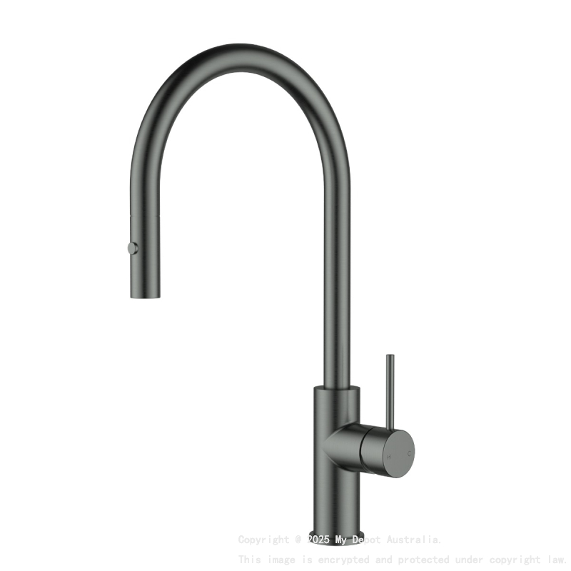 Otus Slimline SS Gooseneck Pull-Out Sink Mixer Gun Metal