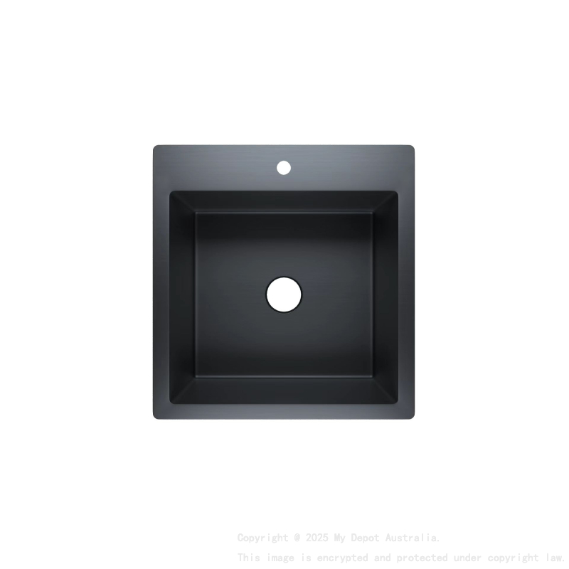 430*400mm Cora Single Bowl Laundry Sink Matt Black