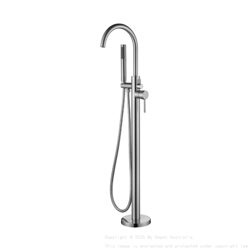 Otus Free Standing bath mixer with hand shower Brushed Nickel