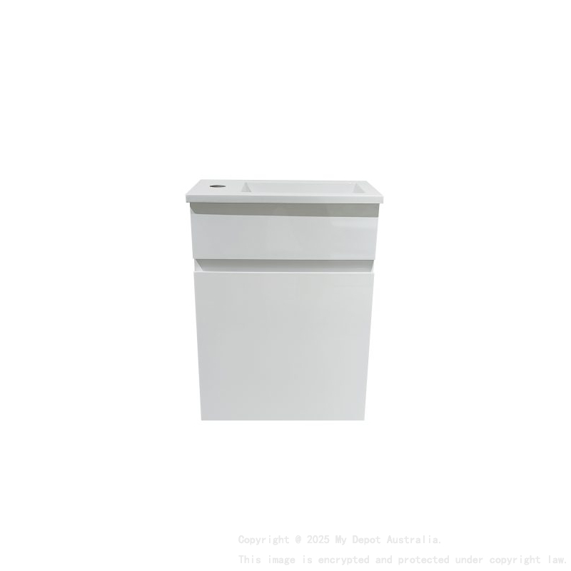 400*350*710mm Wall Hung Gloss White Slim PVC Cabinet Only