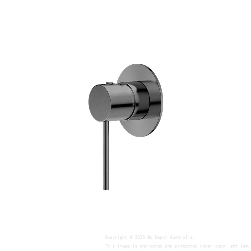 Round Brushed Nickel Shower Mixer
