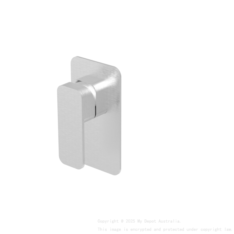 Kompakt Eckig Brushed Nickel Shower Mixer