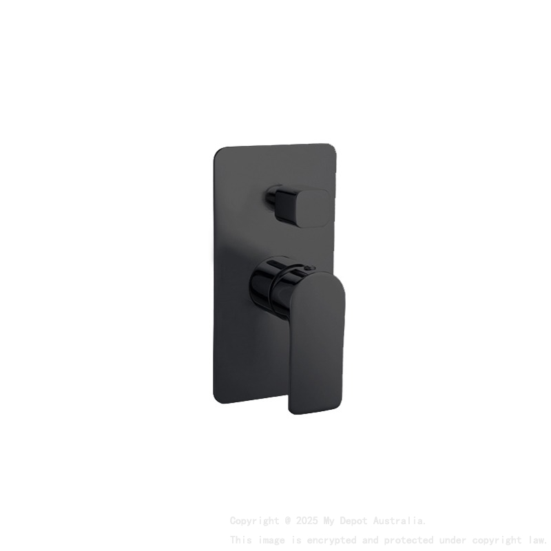 Luxus Shower Diverter Mixer Matte Black Trim Kit