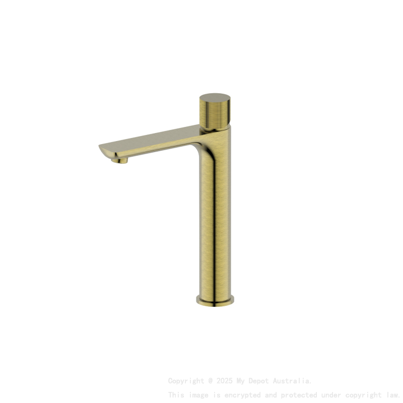 Qi Luxus Tower Basin Mixer Brushed Gold
