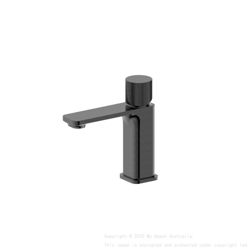 Qi Kasten Basin Mixer Brushed Gun Metal