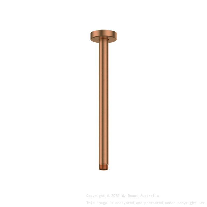 Round Ceiling Shower Arm 300mm Brushed Bronze