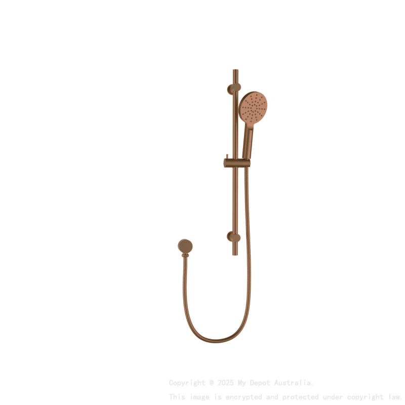 Rund Brass Brushed Bronze Sliding Rail With 3 Spray Function Hand Shower Head