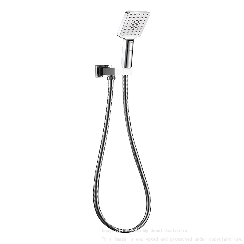 Eckig Chrome 3 Spray Hand Shower On Bracket