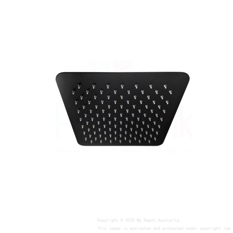 Square Rain Shower Head 250mm Matte Black