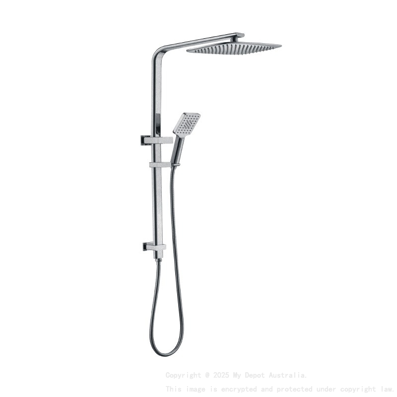 Kasten Brushed Nickel Sliding Rail With 3 Spray Function Hand Shower