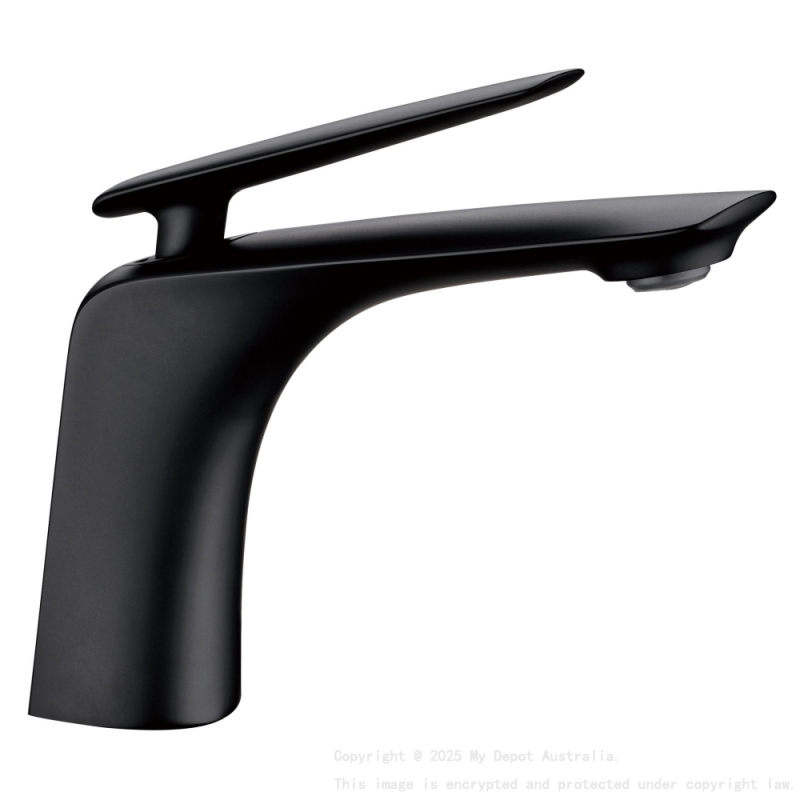 Bellino Matte Black Basin Short Mixer Tap