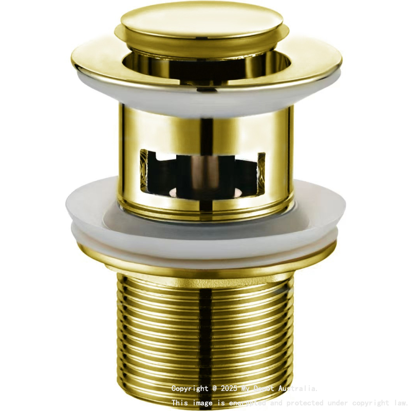Pop-up Waste Basin Non Overflow 32mm Brushed Gold
