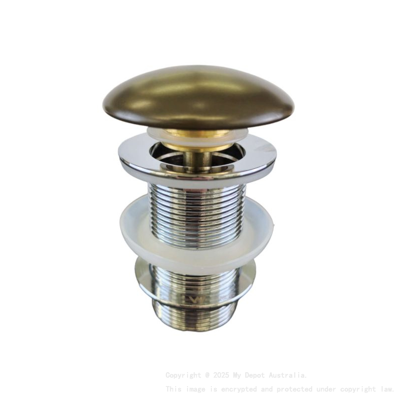 32/40mm Chrome Solid Brass Basin Pop Up Waste NO Overflow