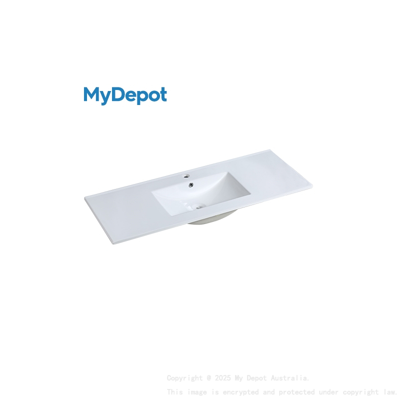 1200mm Gloss White Ceramic Vanity Top