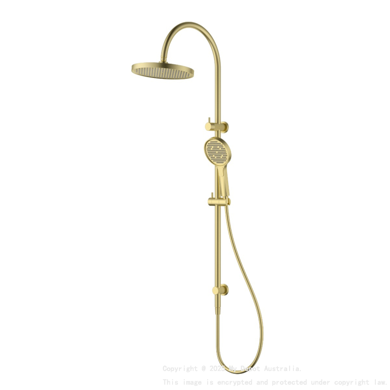 Linie Round Multi-Function Shower Set 255mm Brushed Gold