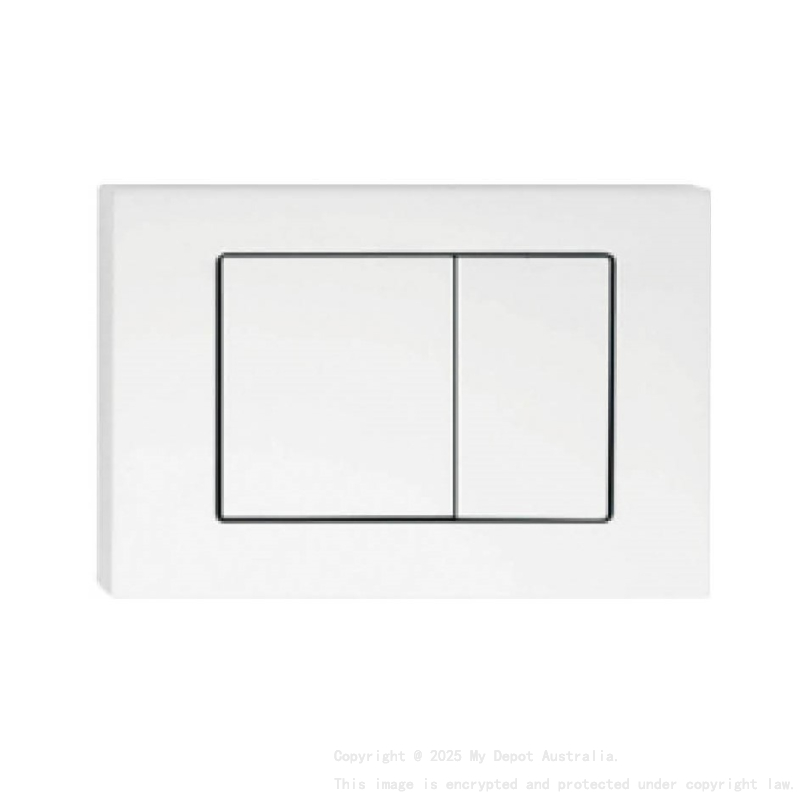 ABS Square Push Plate White