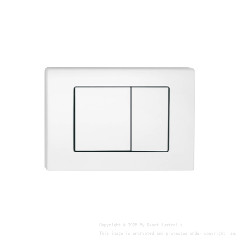 ABS Square Push Plate White