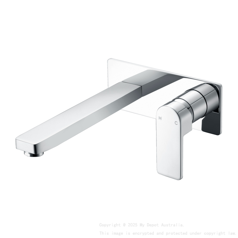 Flores Wall Basin Mixer Chrome