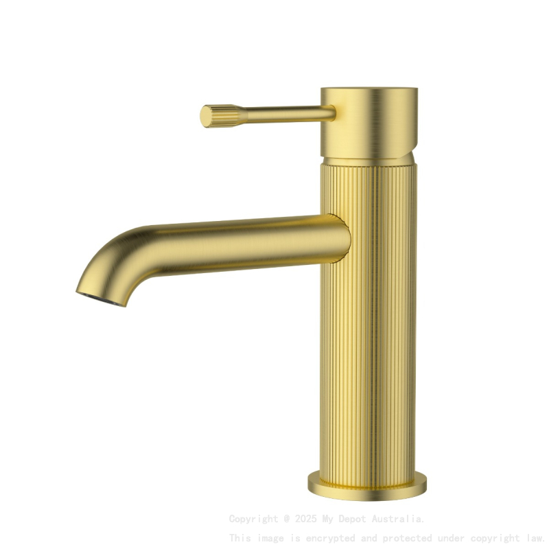 Linie Basin Mixer Brushed Gold