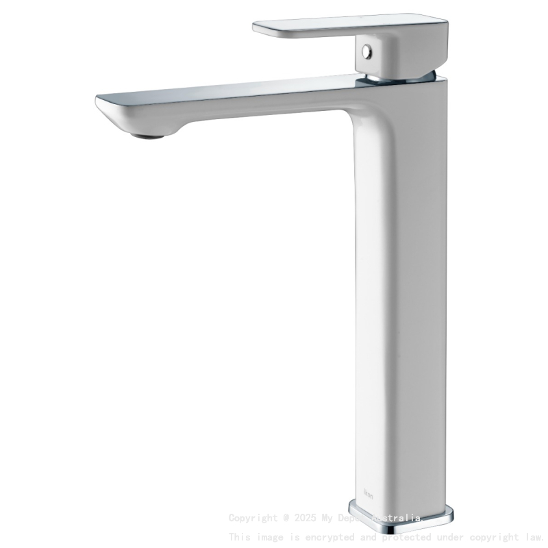 Seto High Rise Basin Mixer Chrome & White