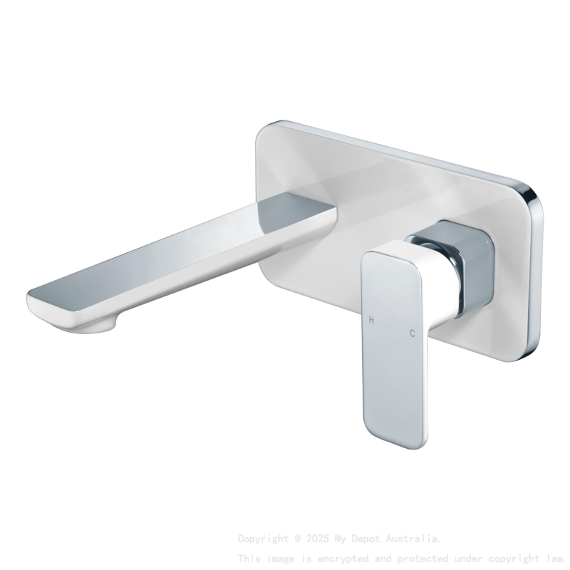 Seto Wall Basin Mixer Chrome & White