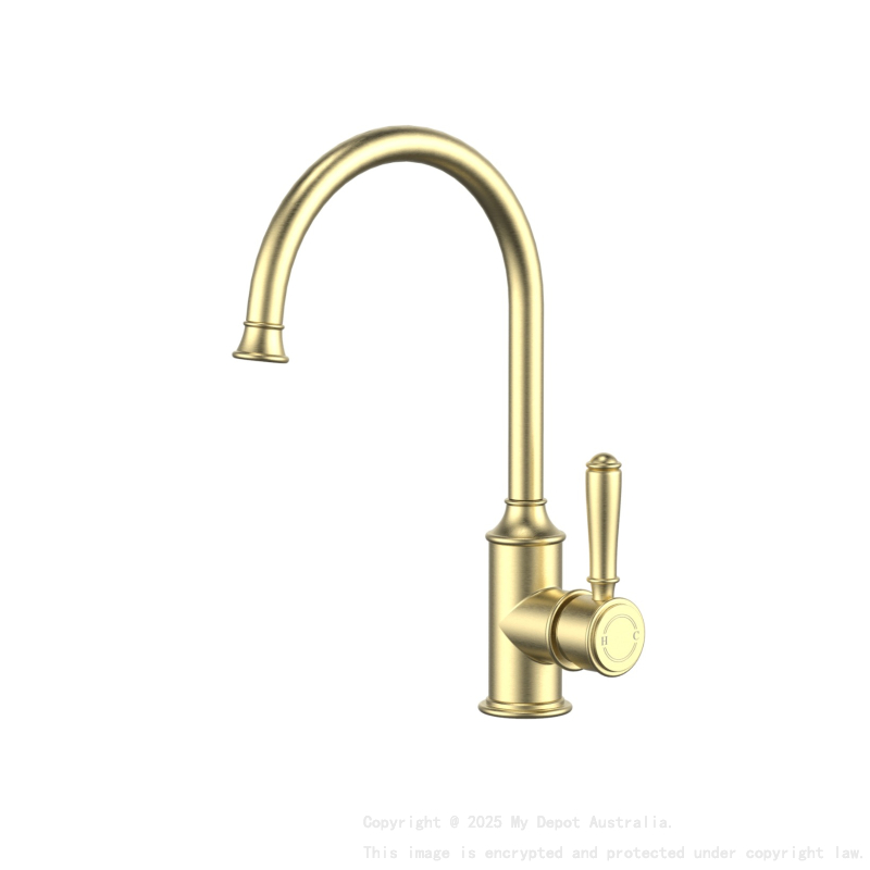 Clasico Gooseneck Sink Mixer in Brushed Gold