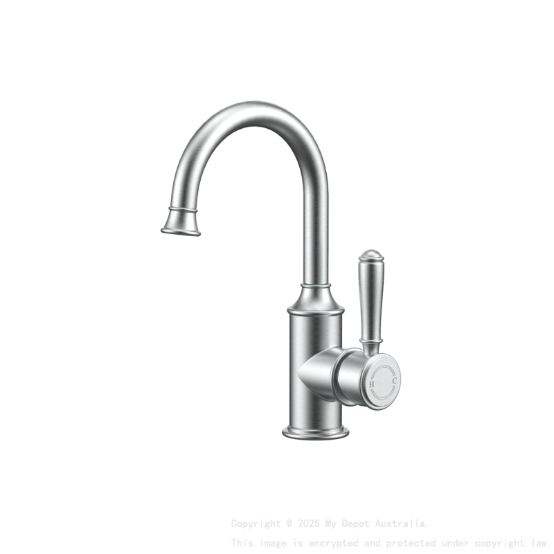 Clasico Gooseneck Basin Mixer in Brushed Nickel