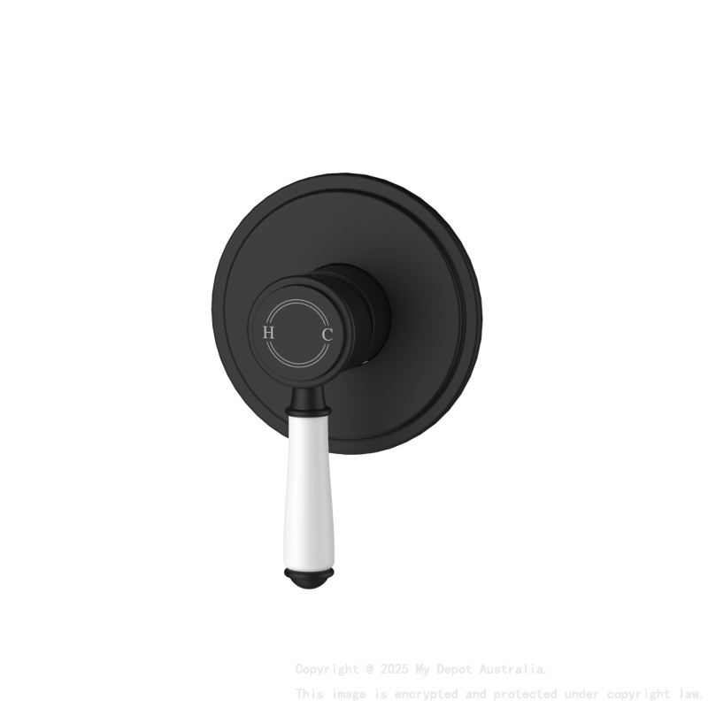 Clasico Wall Mixer Trim Kits Ceramic handle in Matt Black