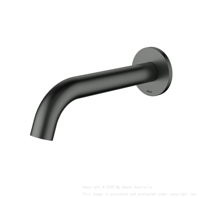 Hali Bath Spout Gun Metal,60mm Cover Plate
