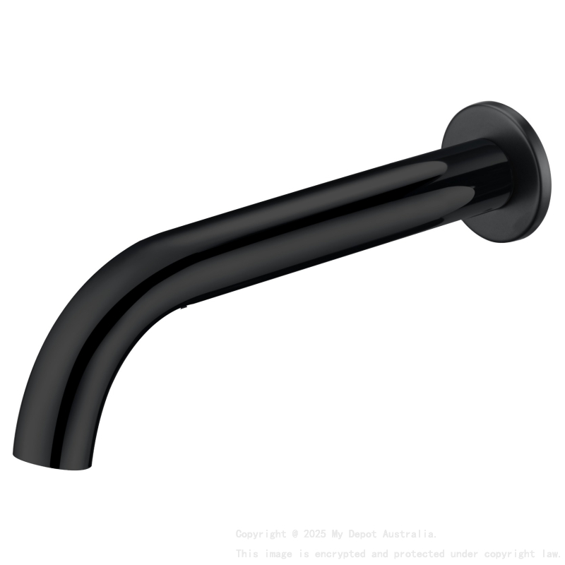 Hali Curve Bath Spout Matt Black