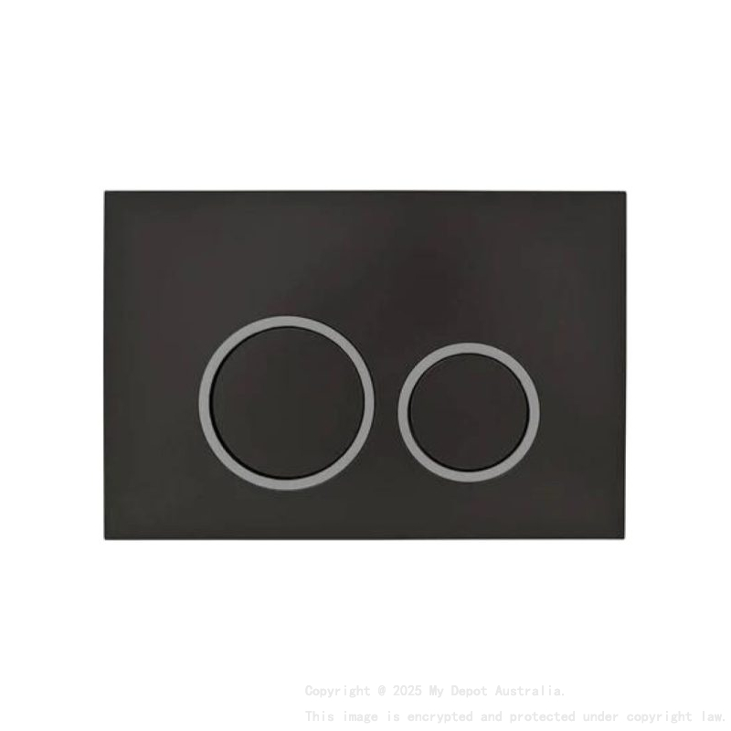 Access Plate Round Button Black