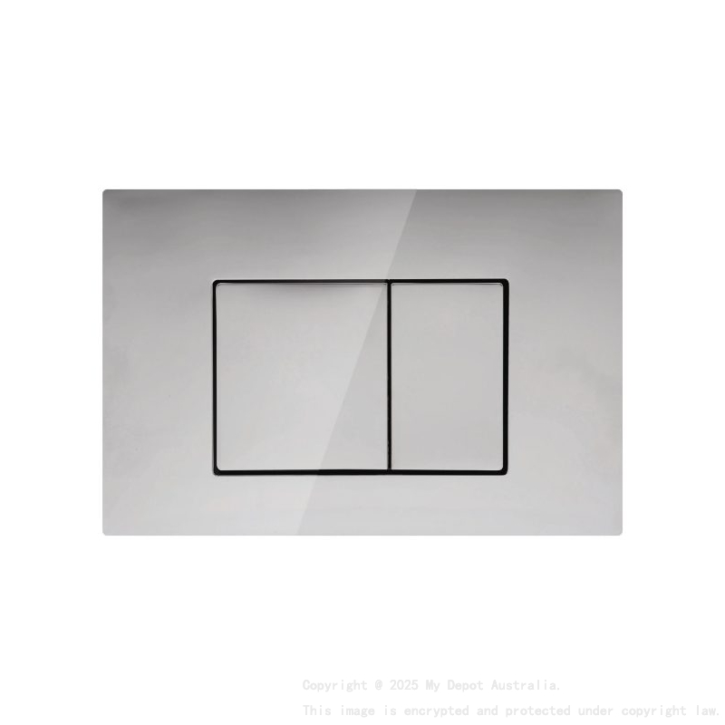 Access Plate Square Button Chrome