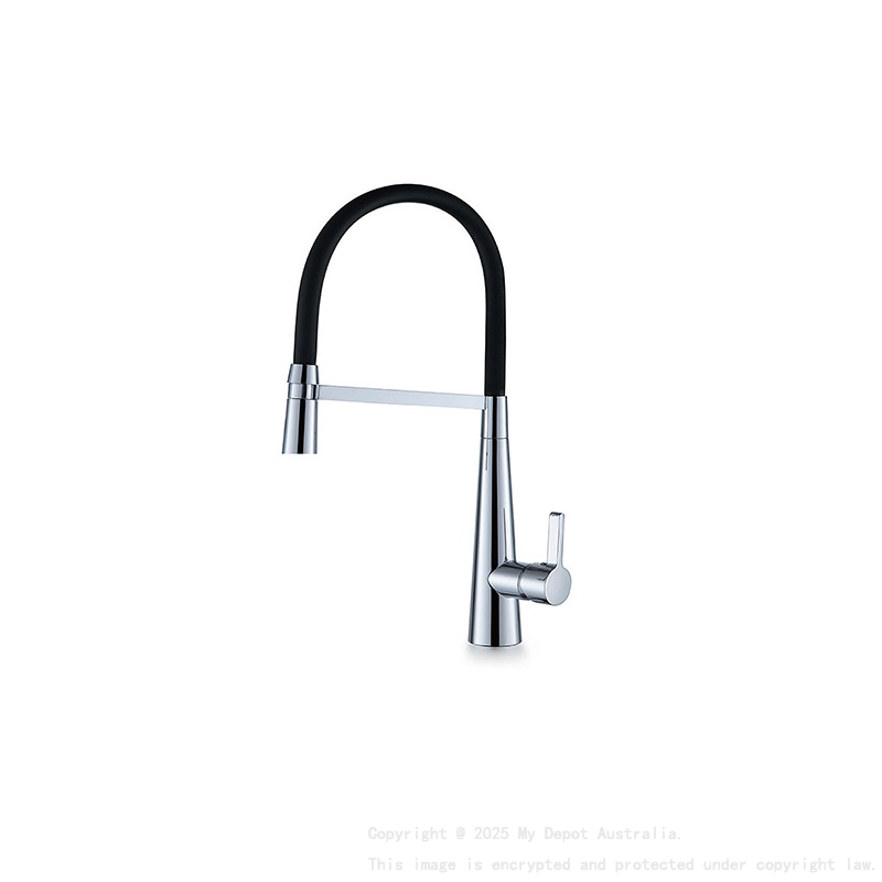 Chrome Designer Gooseneck Pull Out Kitchen Mixer