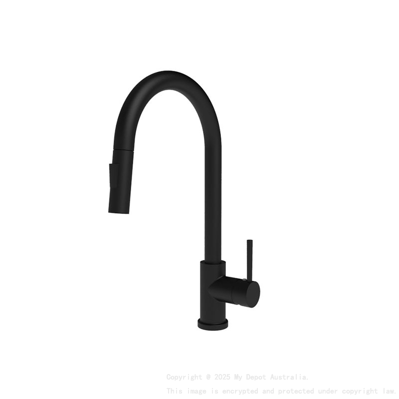 Designer Matte Black Pull Out Kitchen Mixer