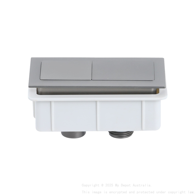 Square Press Button Brushed Nickel