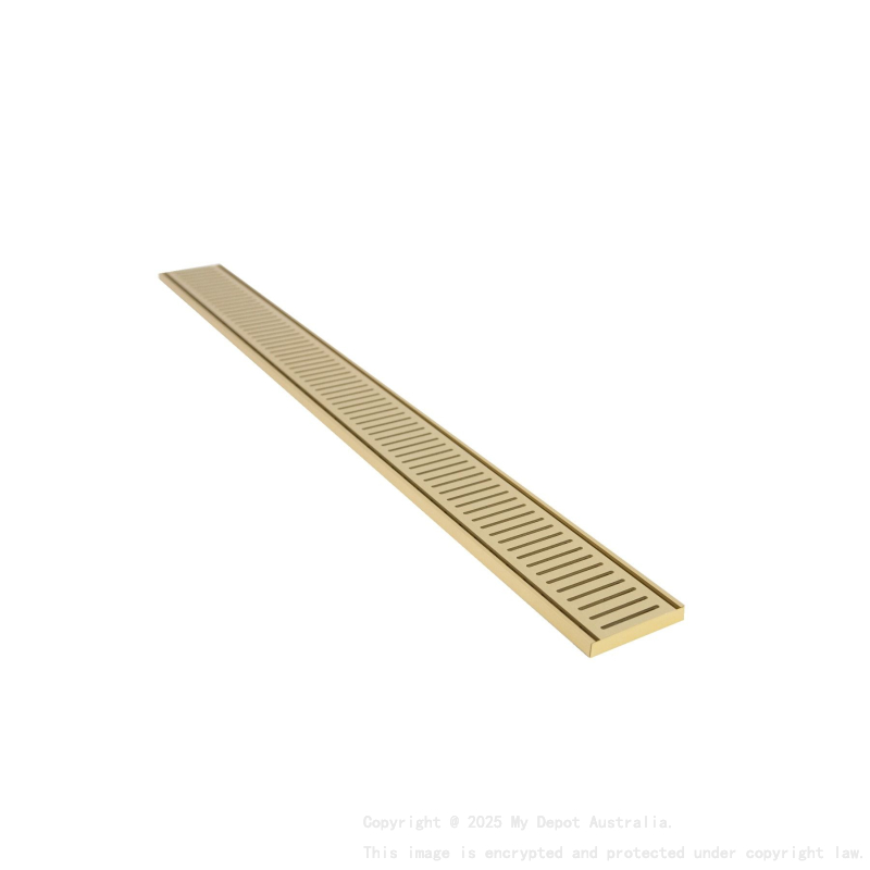 300x100x14mm Lauxes Aluminium Next Generation 14 Floor Grate Matte Yellow Gold 
