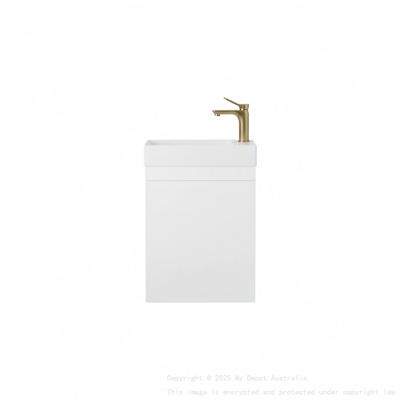 450*244*4800mm Closs white Alpha Wall Hung mini-PVC vanity