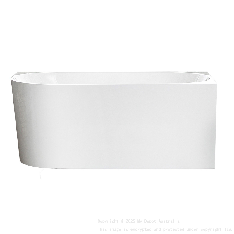 1400X750X600mm Gloss White Bingie Skirt Bath Right Coner None Overflow 40mm Waste And Pipe Supplied