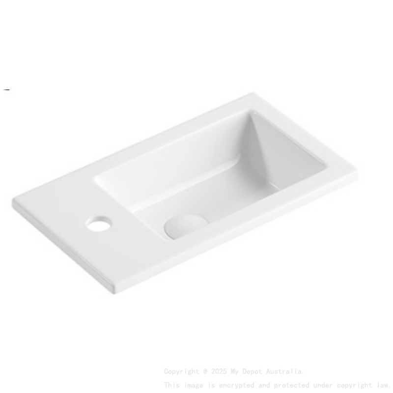 460*260*100mm Gloss white Crete Ceramic Countertop