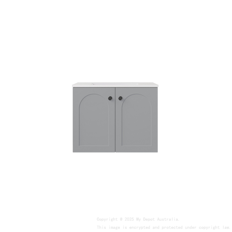 590*455*470mm Matte Grey Chester Federation Wall Hung PVC Cabinet