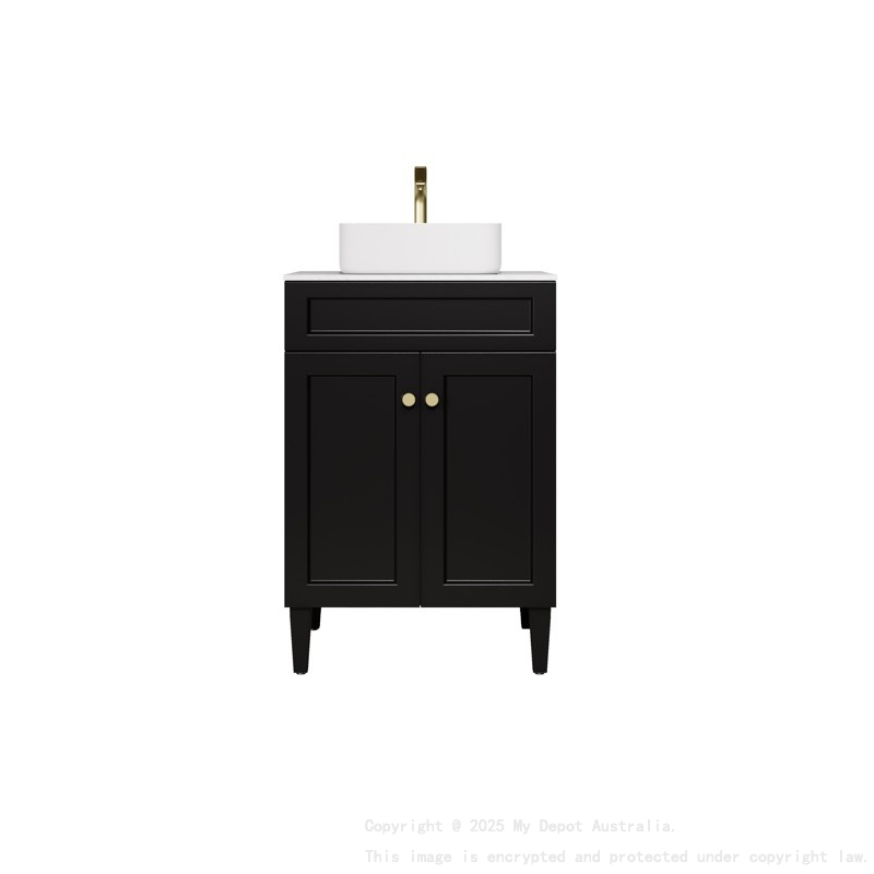 590X455X860 Matte Black Harold Federation Free Standing PVC Cabinet