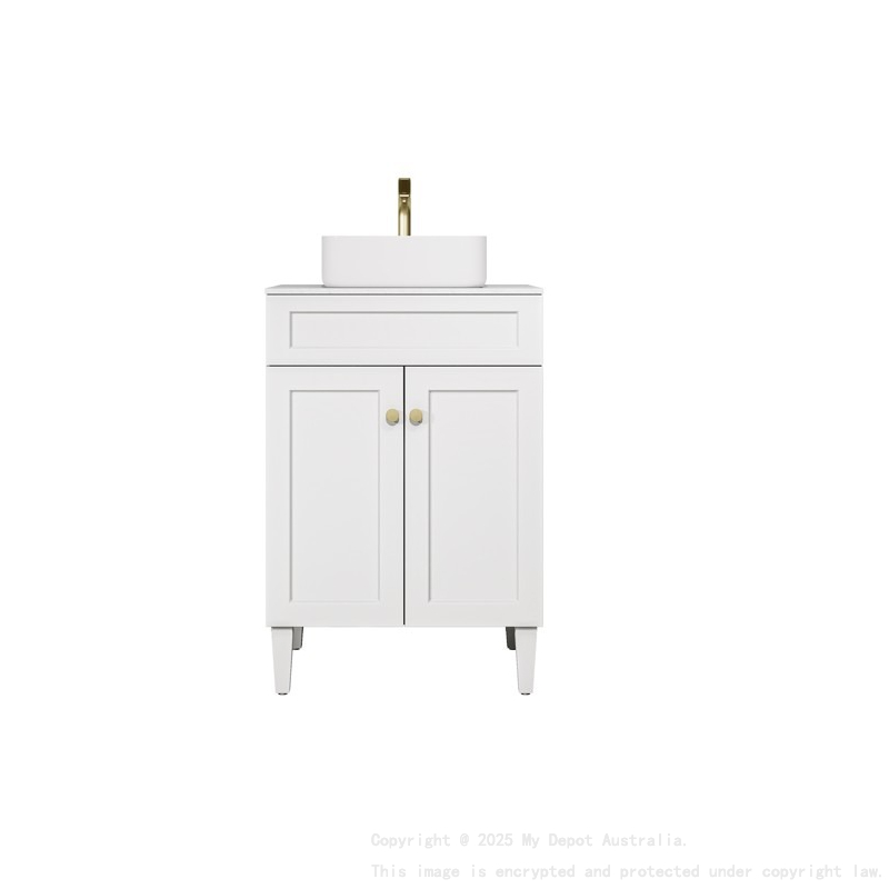 590X455X860mm Harold Federation Free Standing PVC Cabinet